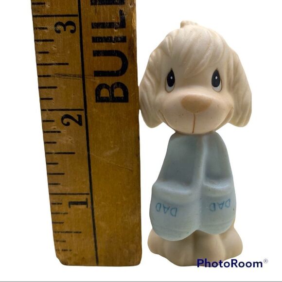 Vintage 1982 Enesco Precious Moments Puppy Holding Slippers- Retired - Picture 6 of 6